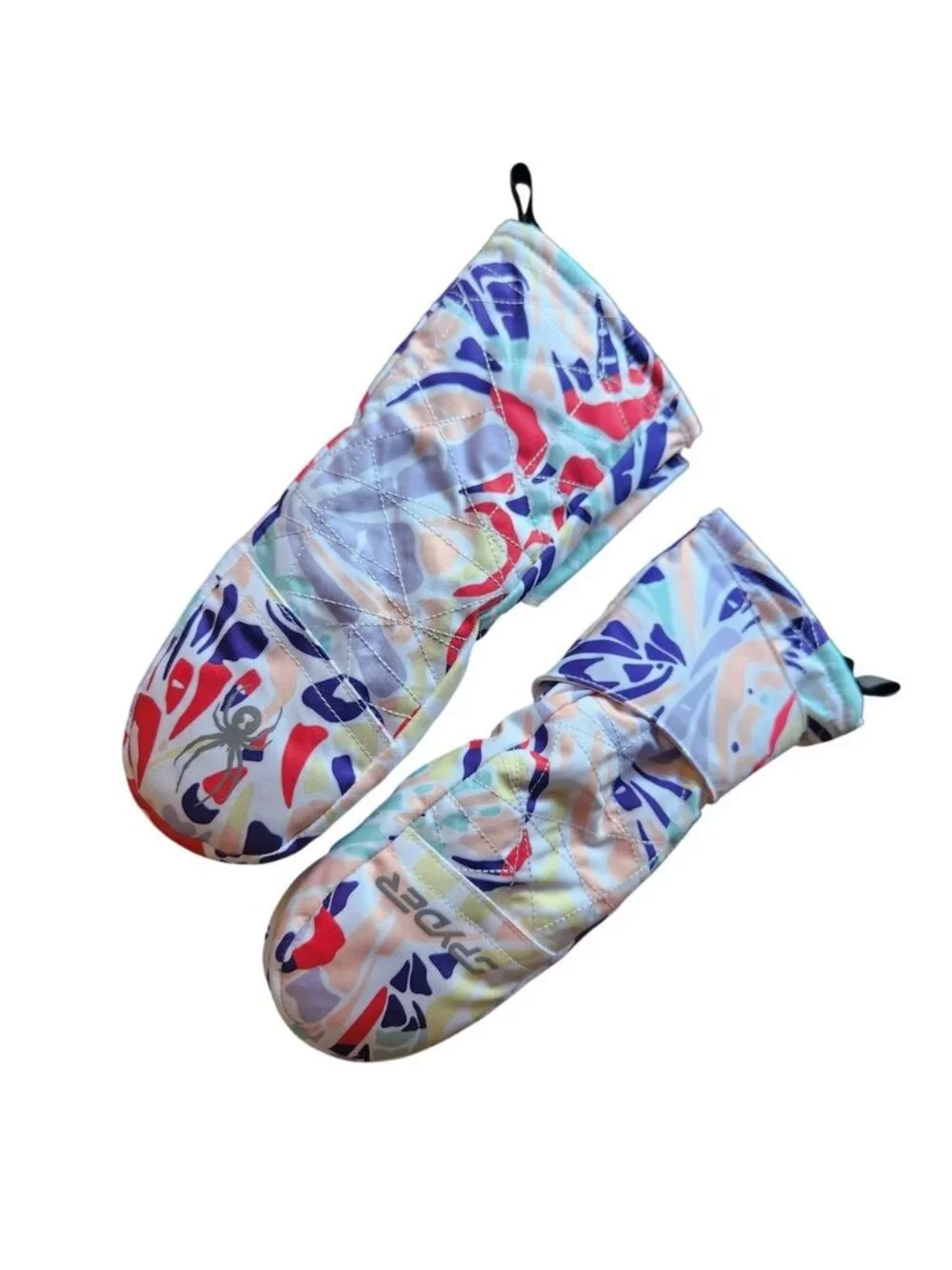 Spyder‎ Kids Like New Multi Color Abstract Print Ski Mittens Small 2-5ish Winter